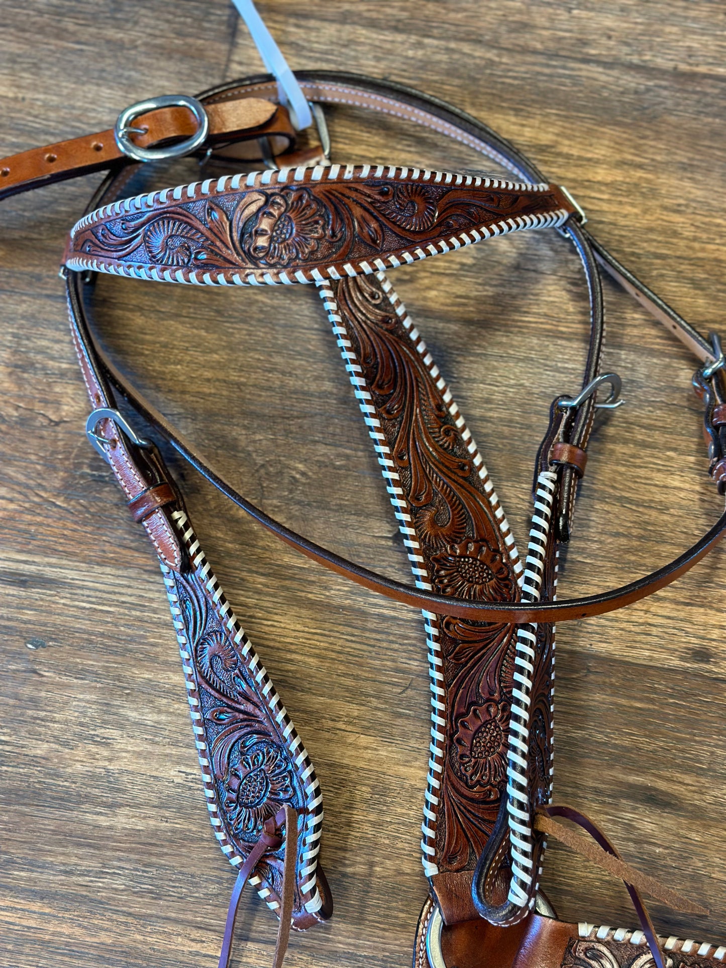 Buckstitch breast collar & headstall  tack set #2