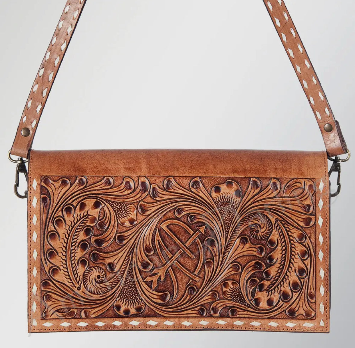 Leather Purse W/ Buckstitch