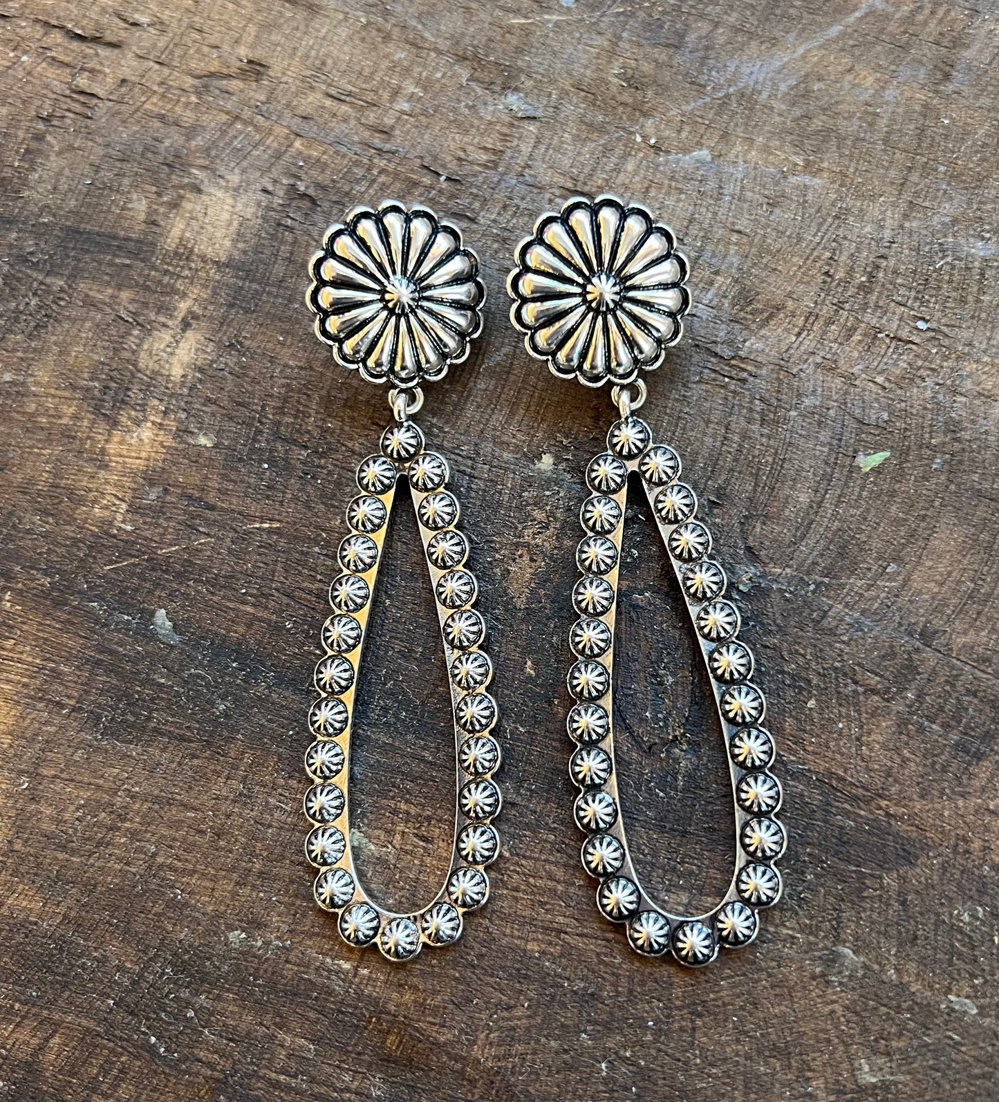 Large Dangle Concho Earrings