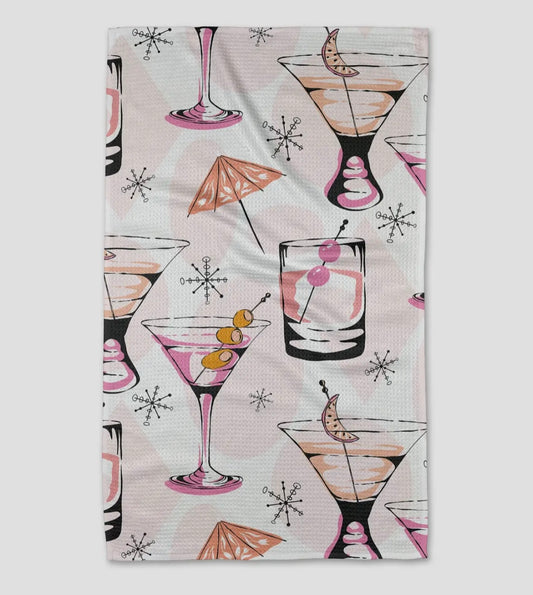 Geometry Cocktail Hour Tea Towel
