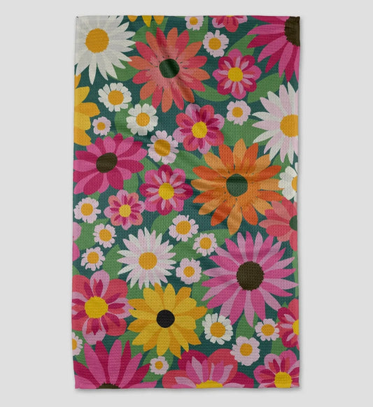 Geometry Blooms Tea Towel