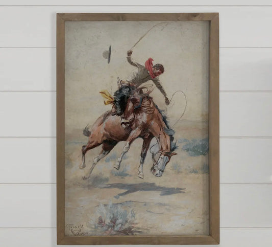 Bucking Cowboy Canvas