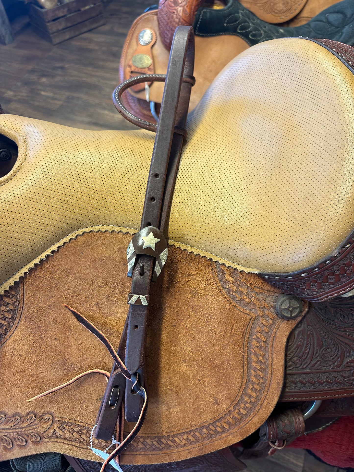 Oiled star buckle Headstall