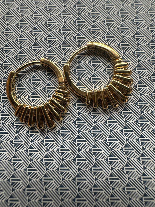 Sunburst huggie Earrings