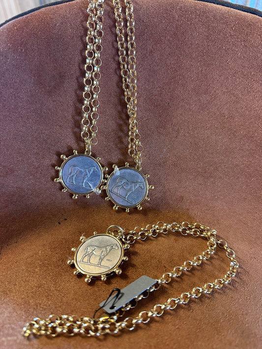 Horse coin Necklace