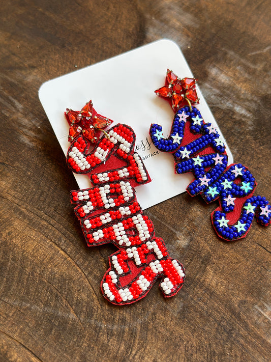 Stars and stripes earrings