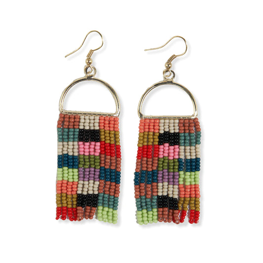 multicolor Fringe , earrings
