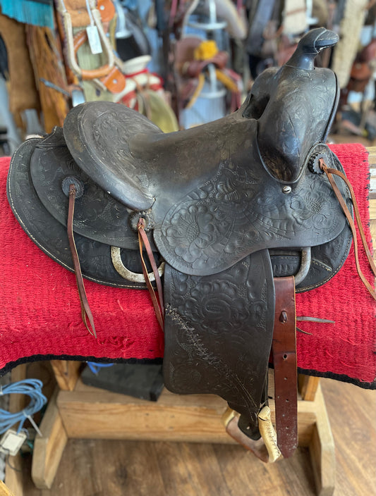 Black Buck Steiner Saddle14"