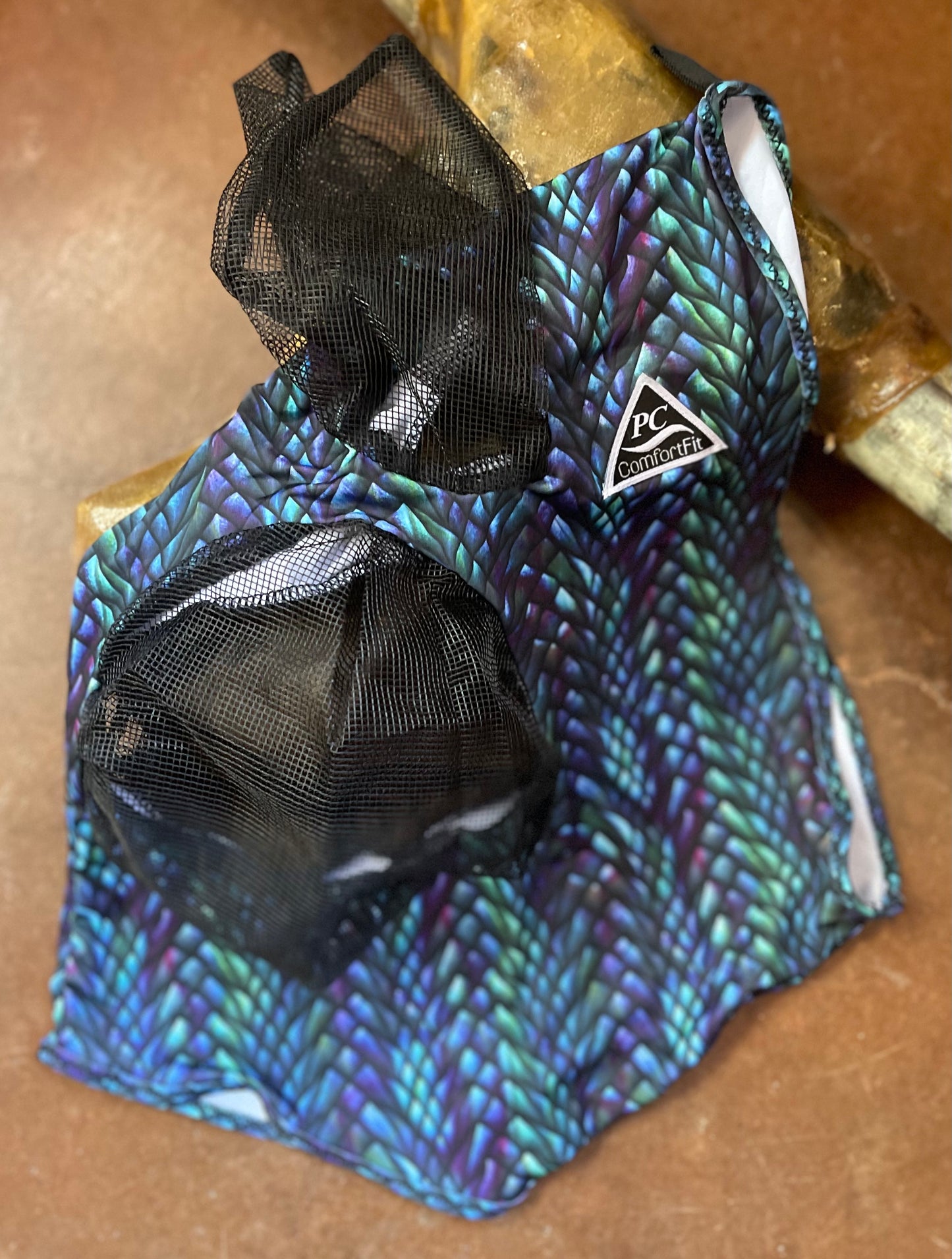 Lycra ComfortFit Fly Mask - Horse