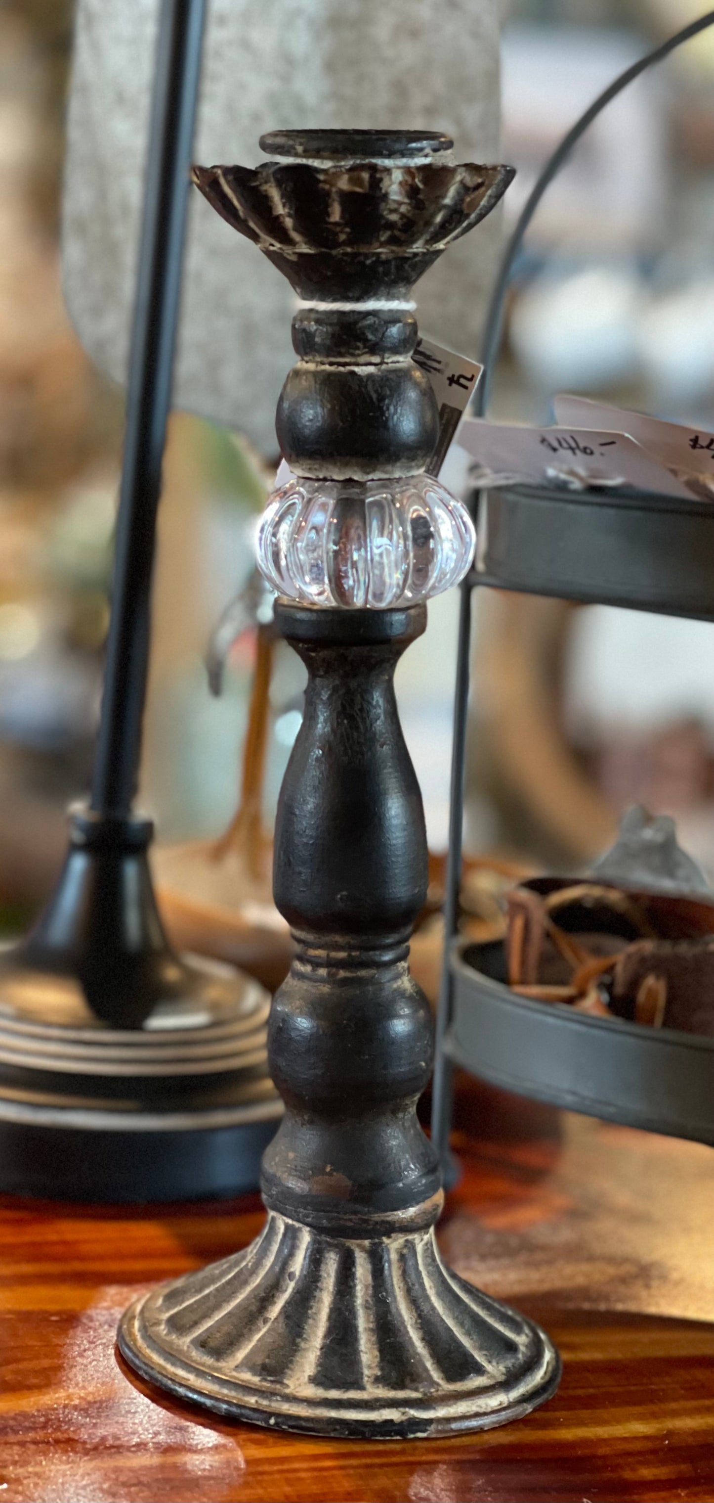 Black Metal Candle Holder