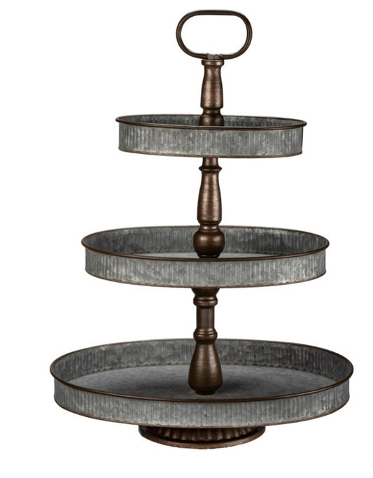 Three Tiered Oval Tray