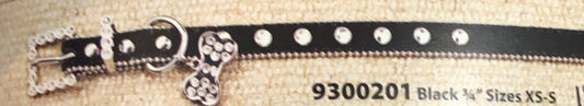 Bling Black Dog Collar