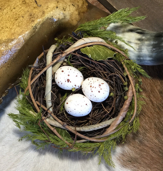 Grapevine Bird Nest w/Eggs