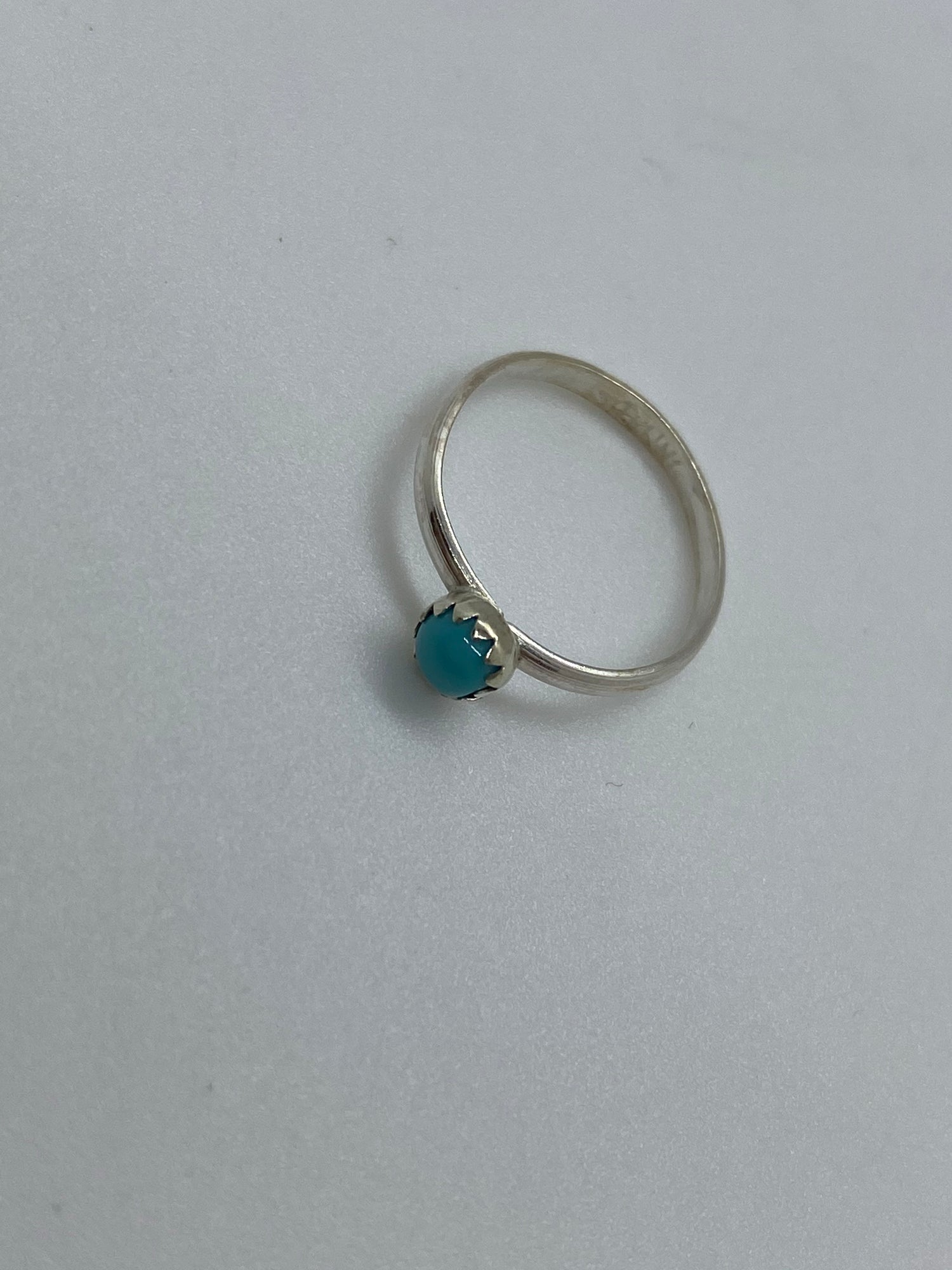 Genuine Turquoise Pinky Ring Cross H Tack & Decor