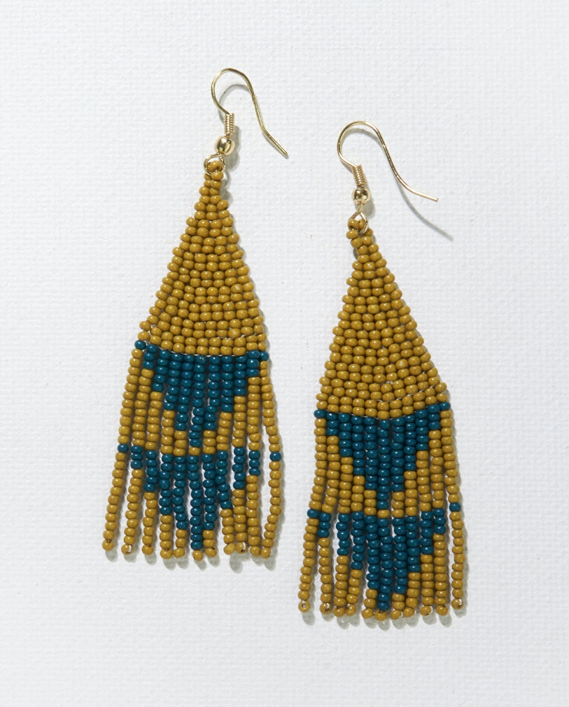 Beaded Triangle Earring