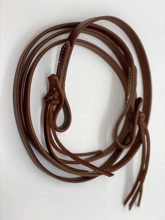 1/2" Pineapple Knot Latigo Roping Rein