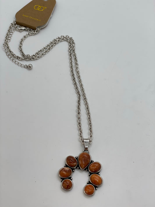 Orange Small Squash Blossom Necklace