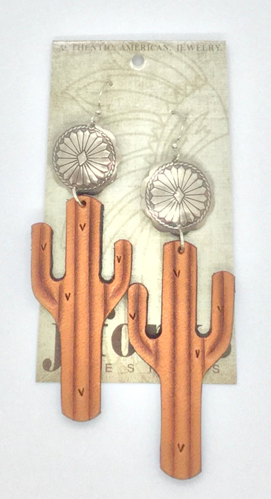 Concho w/Saguaro Earring