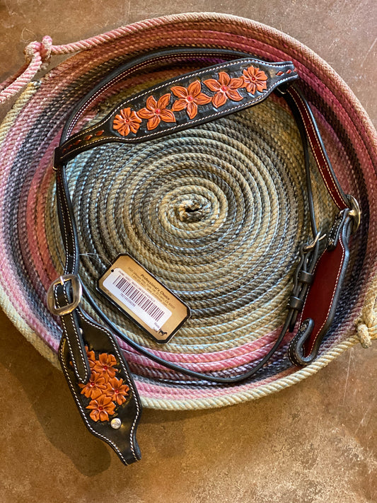 Tooled browband headstall