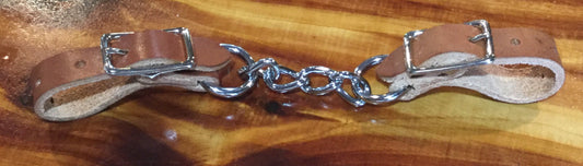 Chain/Leather Curb Strap 7n