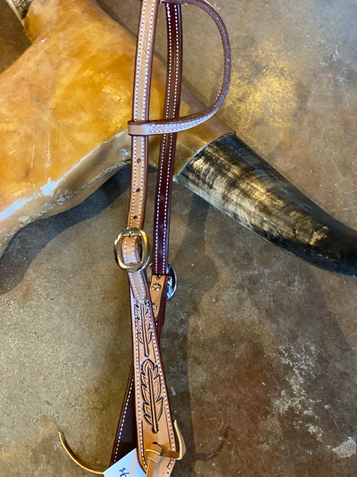 Tooled D&S Leather Headstall