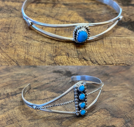 Genuine Turquoise/Silver Cuff