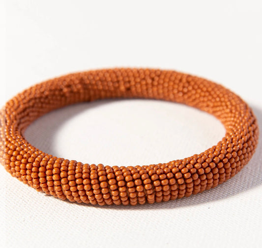 Rust Seed Bead Bangle