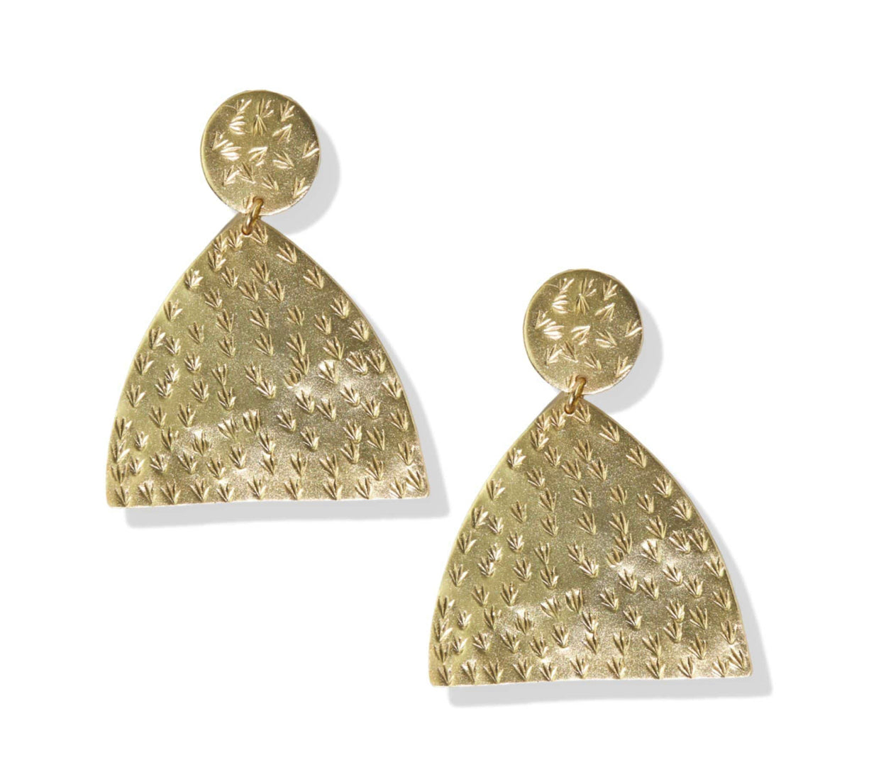 Gold leave earring