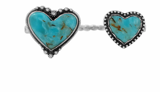 Turquoise Heart cuff Bracelet