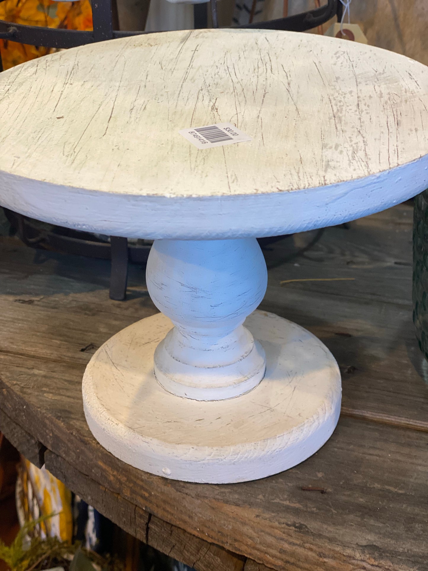 White Wood Cake Stand