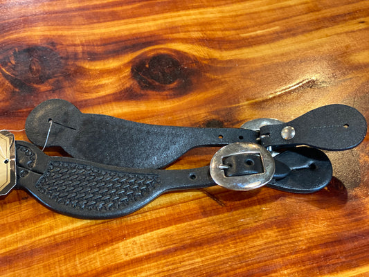 Black basket weave strap