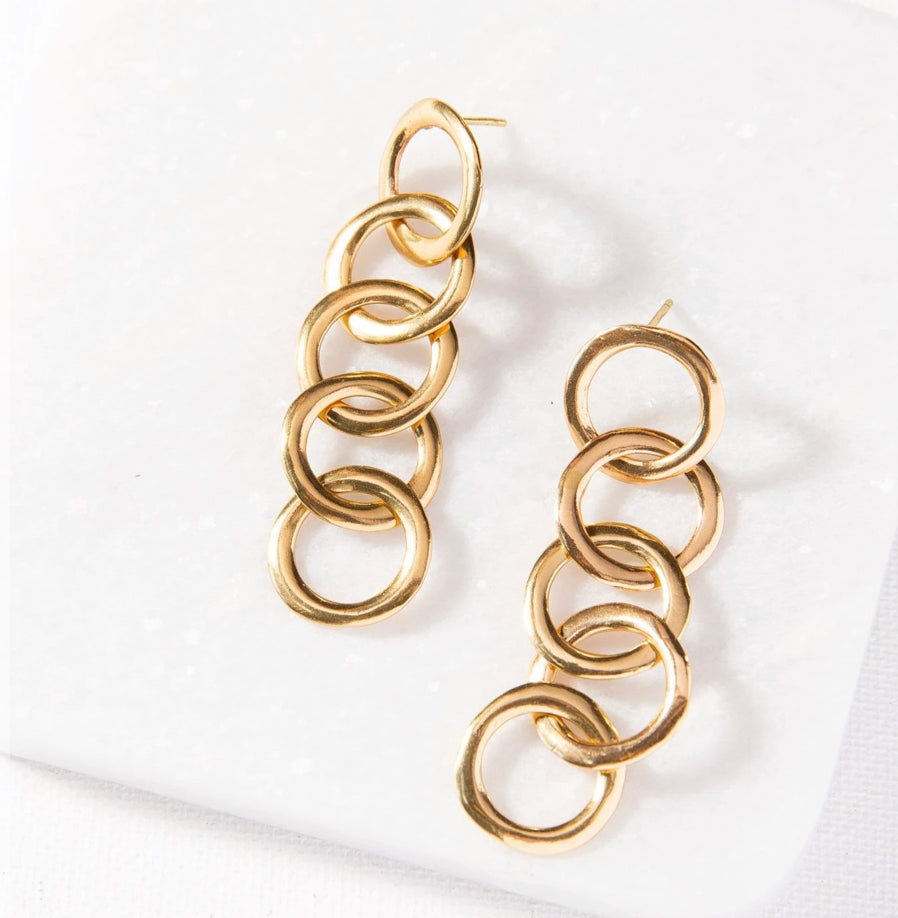 Organic Circle Chain earrings