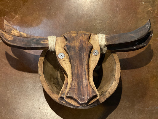 Wooden Steer head