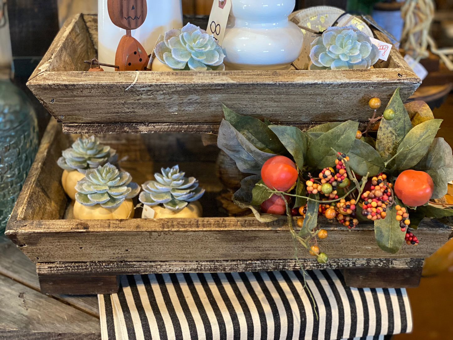 Double Tray - Wood