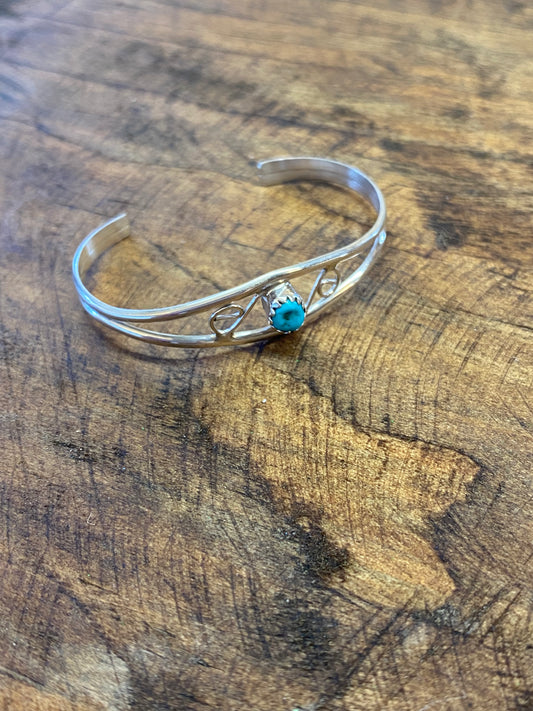 Genuine Silver/Turq Toddler Cuff