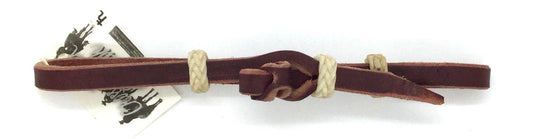 Leather curb strap with rawhide