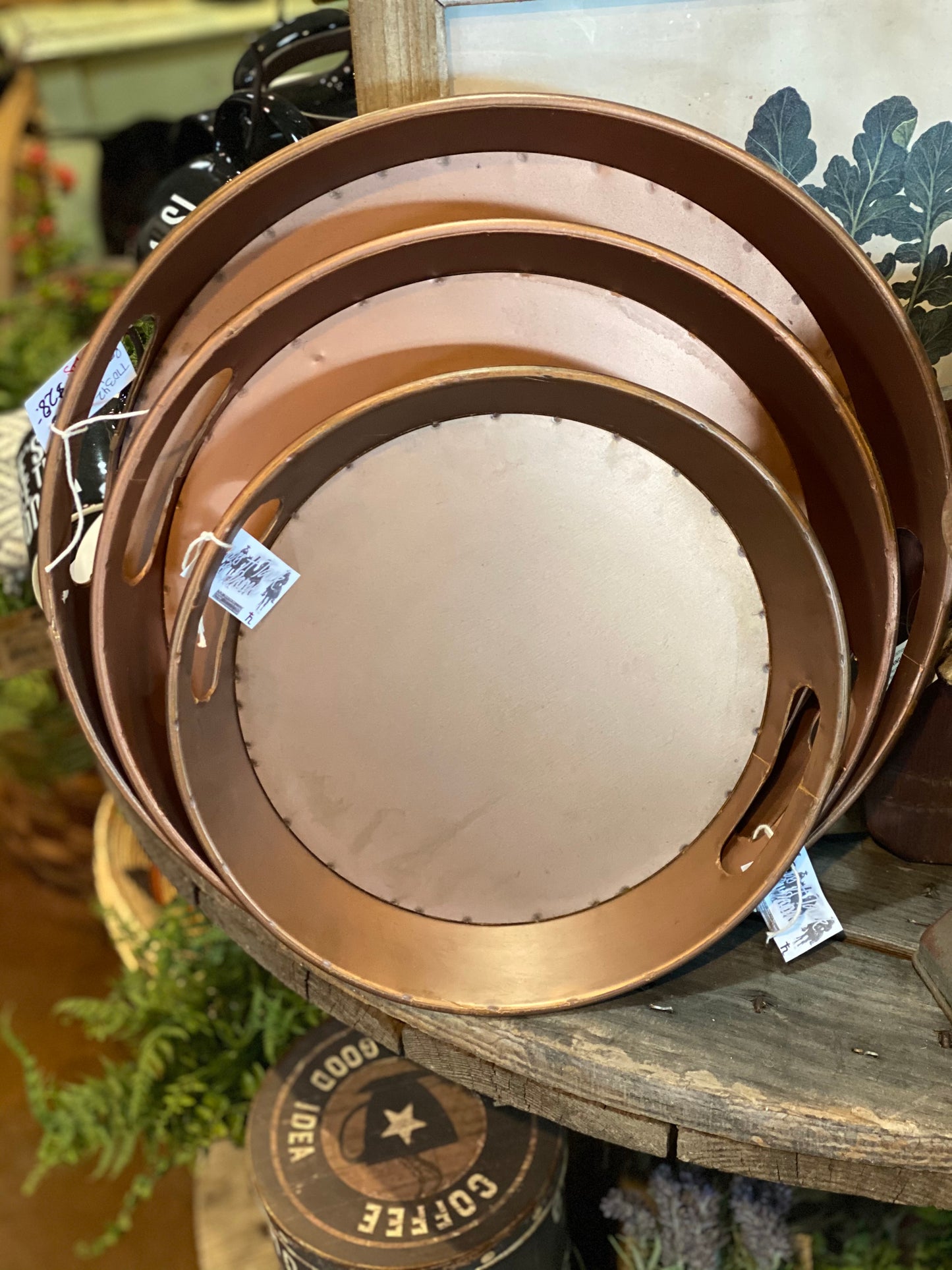 Round Copper Tray