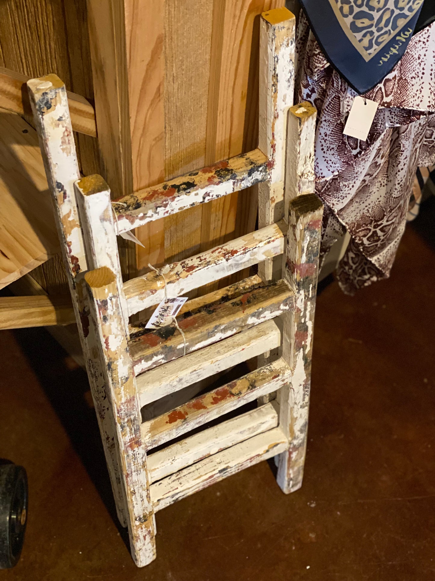 White Distressed Ladder