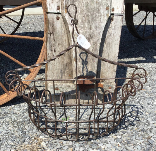 Twisted Iron Wall Basket