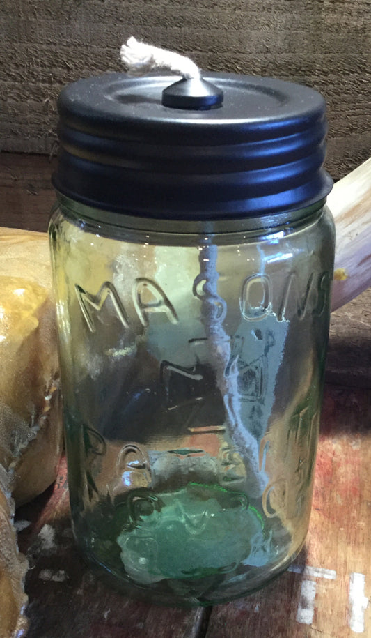 Mason Jar Pint Oil Lamp