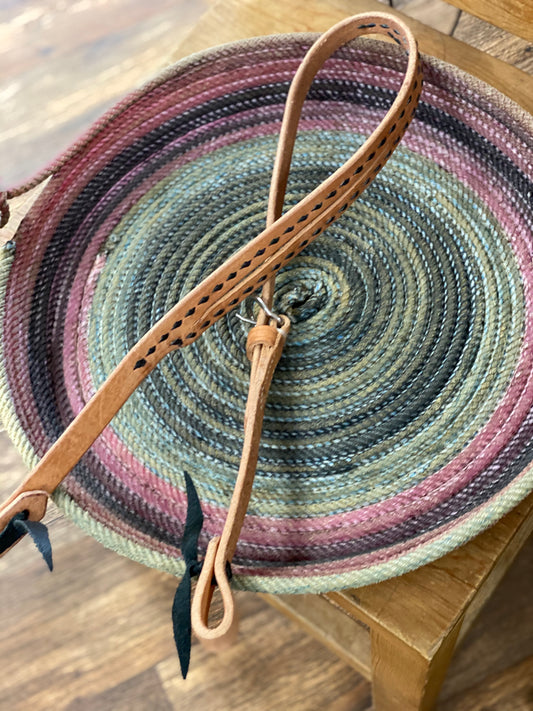 Black Buckstitch cowboy slit ear